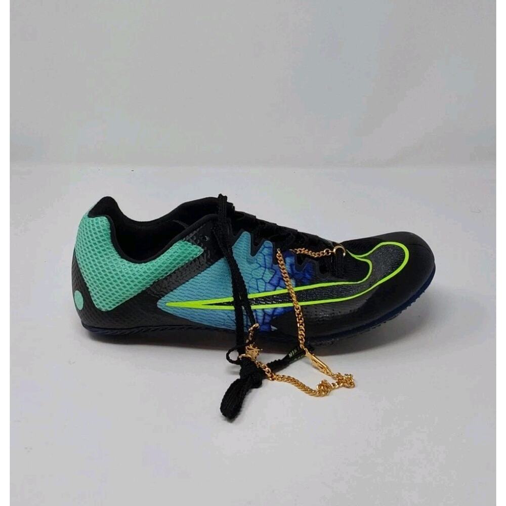 Nike Zoom Rival Sprint Track Spikes Black Green Blue Sz 7 Women/5.5 Men - Picture 6 of 16
